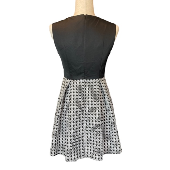 Eruner Satin and Geometric Print Brocade Fit and Flare Dress - Picture 2 of 8